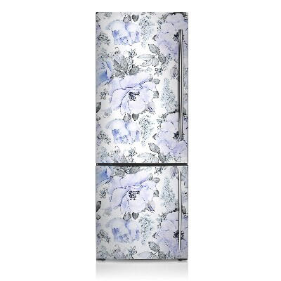 Magnetic refrigerator cover Blue roses