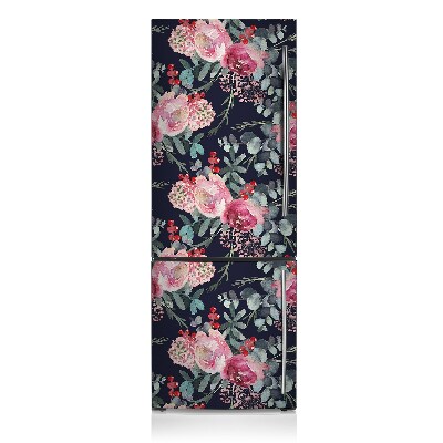 Magnetic refrigerator cover Flowers and leaves