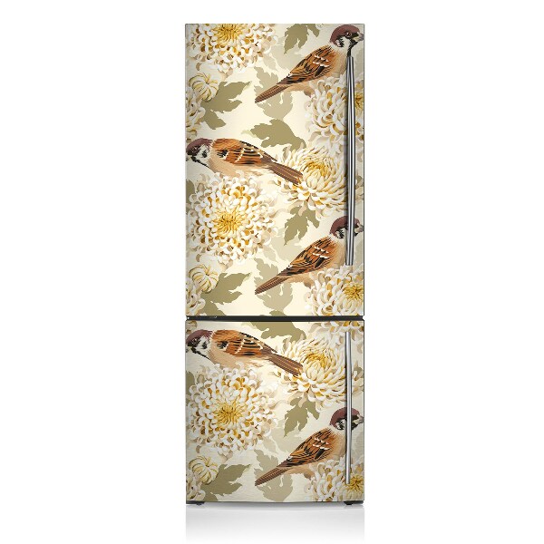 Decoration refrigerator cover Golden birds