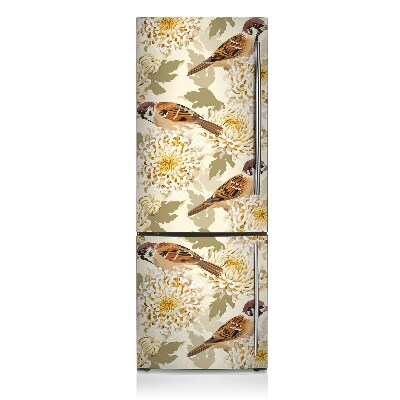 Decoration refrigerator cover Golden birds