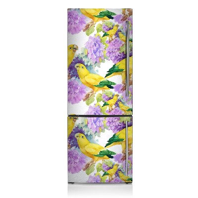 Decoration refrigerator cover Yellow parrots