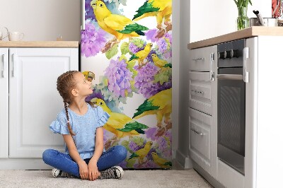 Decoration refrigerator cover Yellow parrots