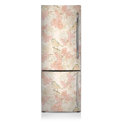 Decoration refrigerator cover Beige birds