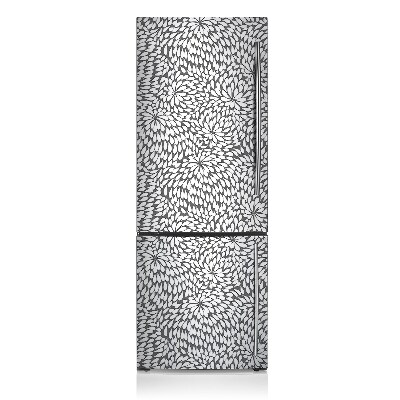 Decoration refrigerator cover Black flower