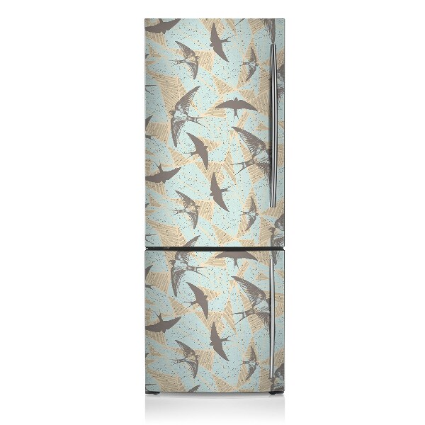 Decoration refrigerator cover Flying swallows