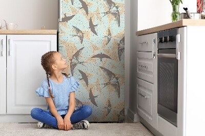 Decoration refrigerator cover Flying swallows