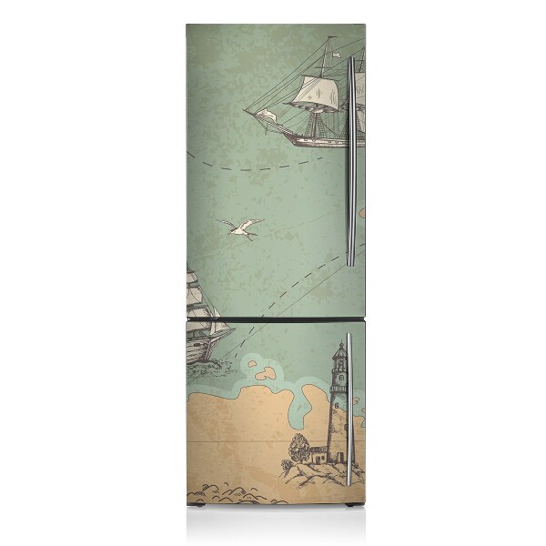 Decoration refrigerator cover Treasure map