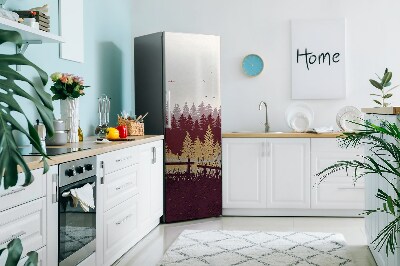 Decoration refrigerator cover Autumn forest