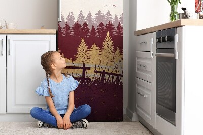 Decoration refrigerator cover Autumn forest