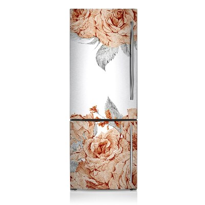 Decoration refrigerator cover Flowering roses