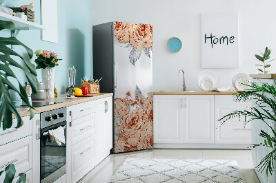 Decoration refrigerator cover Flowering roses