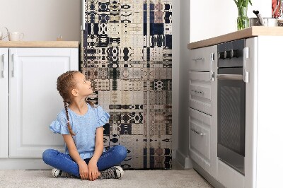 Decoration refrigerator cover Boho style tiles