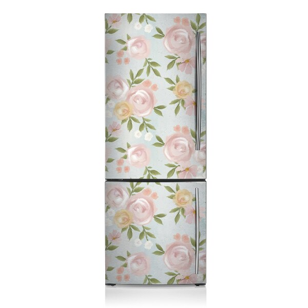 Decoration refrigerator cover Watercolor flowers