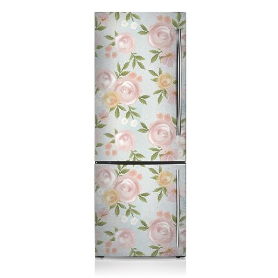 Decoration refrigerator cover Watercolor flowers