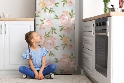 Decoration refrigerator cover Watercolor flowers