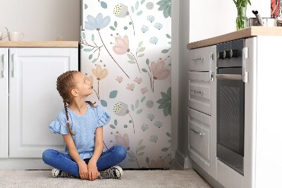 Magnetic refrigerator cover Spring flowers