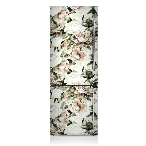 Magnetic refrigerator cover Blooming peony