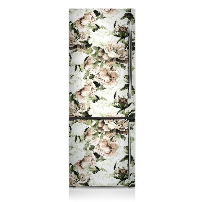 Magnetic refrigerator cover Blooming peony