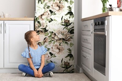 Magnetic refrigerator cover Blooming peony