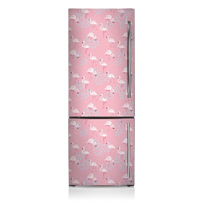 Magnetic refrigerator cover Flamingos