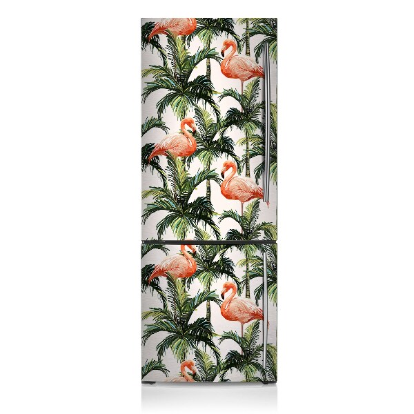 Magnetic refrigerator cover Flamingos