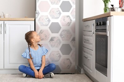 Magnetic refrigerator cover Hexagonal