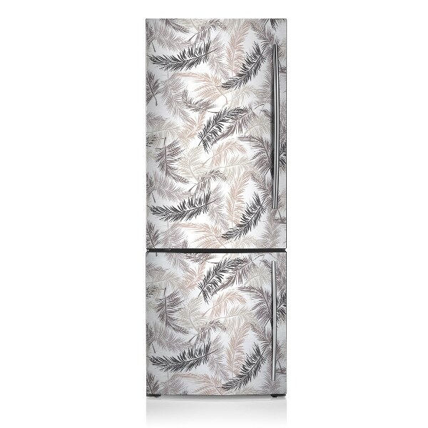 Magnetic refrigerator cover Bright palm leaves