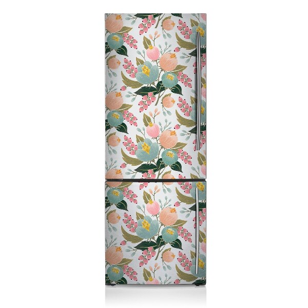 Magnetic refrigerator cover Painted flowers