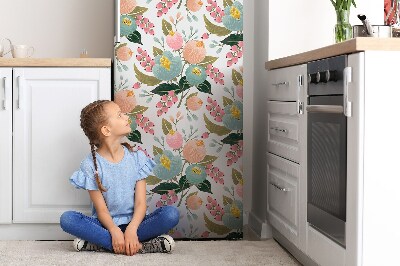 Magnetic refrigerator cover Painted flowers