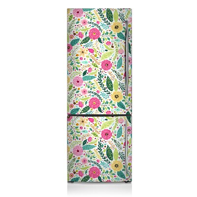 Magnetic refrigerator cover Colorful flowers