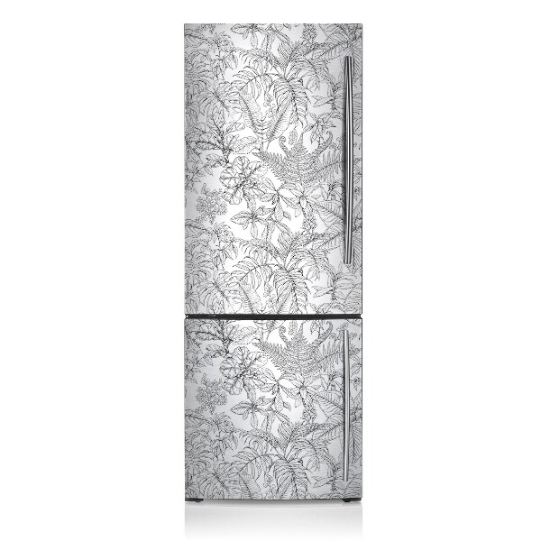 Magnetic refrigerator cover Tropical sketch