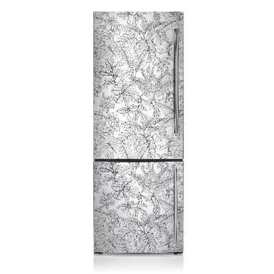 Magnetic refrigerator cover Tropical sketch