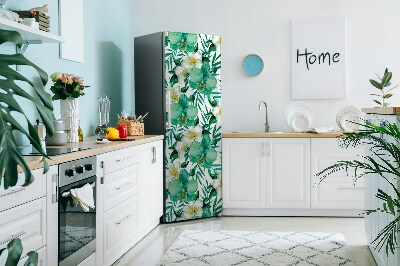 Magnetic refrigerator cover Pastel flowers