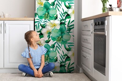 Magnetic refrigerator cover Pastel flowers