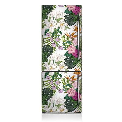 Magnetic refrigerator cover Exotic flowers