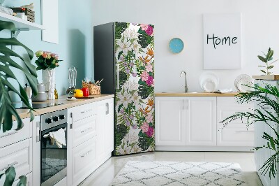 Magnetic refrigerator cover Exotic flowers