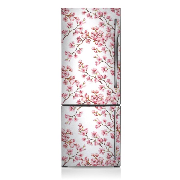 Magnetic refrigerator cover Pink flowers