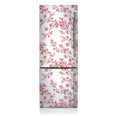 Magnetic refrigerator cover Pink flowers