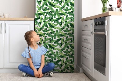 Magnetic refrigerator cover Tropical leaf