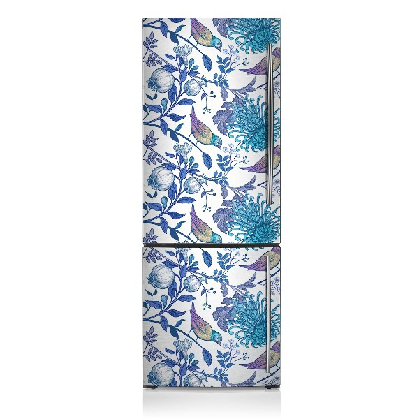 Magnetic refrigerator cover Spring birds