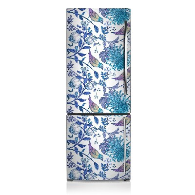 Magnetic refrigerator cover Spring birds