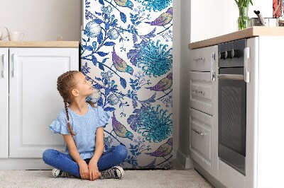 Magnetic refrigerator cover Spring birds