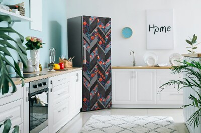 Magnetic refrigerator cover Flowers made of herringbone