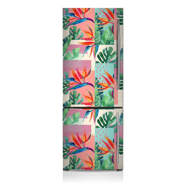 Magnetic refrigerator cover Tropical mosaic