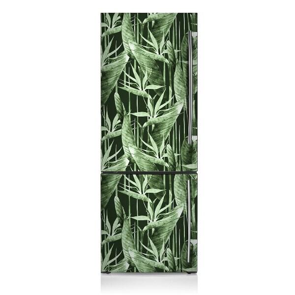 Magnetic refrigerator cover Dark leaves