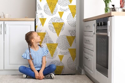 Decoration refrigerator cover Circles and triangles