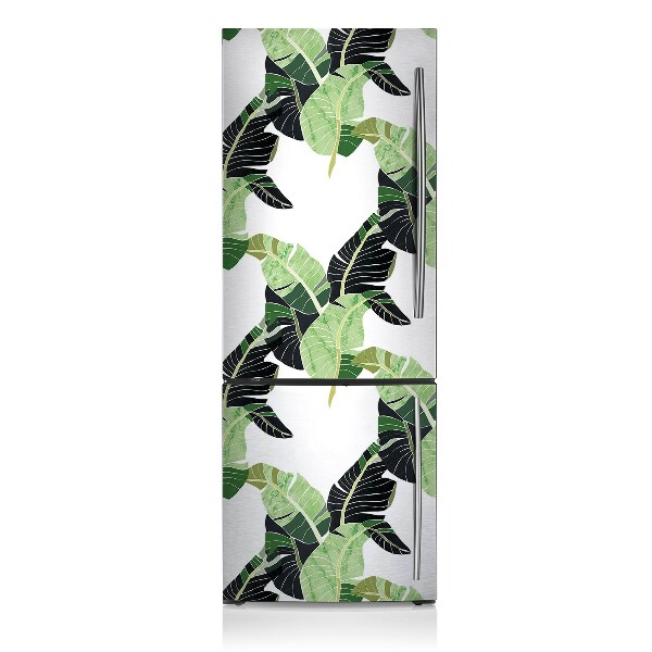 Decoration refrigerator cover Bright palm leaves