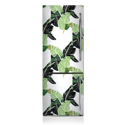 Decoration refrigerator cover Bright palm leaves