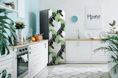 Decoration refrigerator cover Bright palm leaves