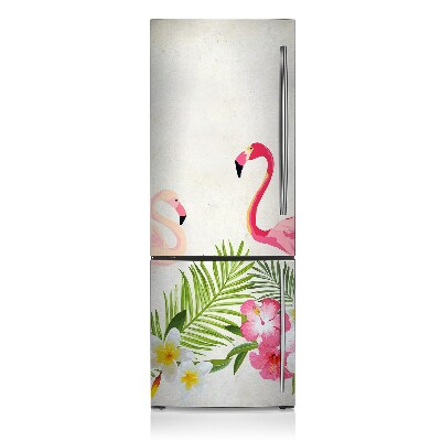 Decoration refrigerator cover A pair of flamingos